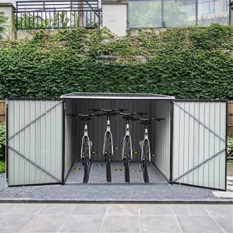 steel bike box|6x6 galvanized bike shed.